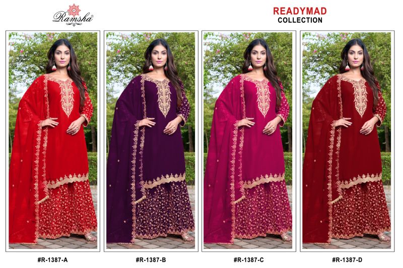 Ramsha R 1387 Nx Georgette Ready Made Salwar Suits