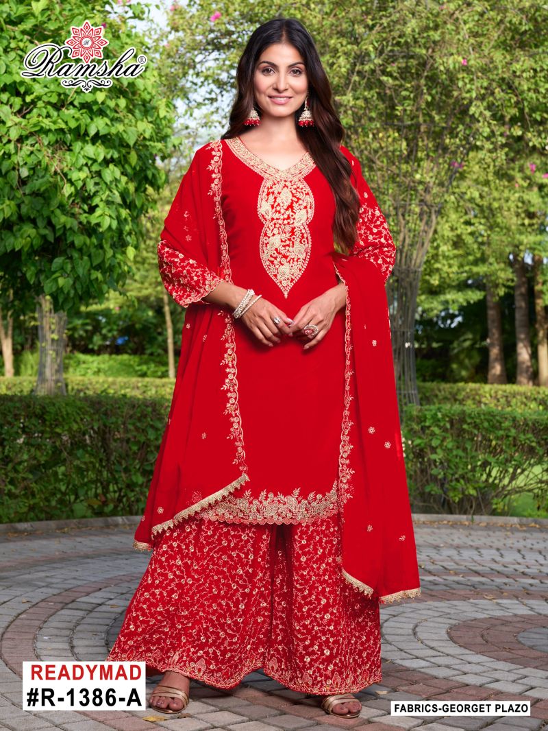 Ramsha R 1386 Nx Georgette Ready Made Salwar Suits