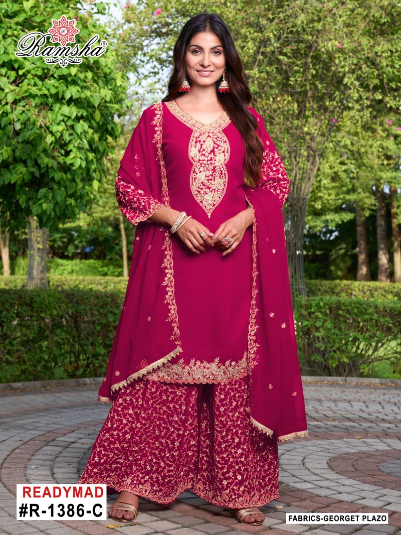 Ramsha R 1386 Nx Georgette Ready Made Salwar Suits