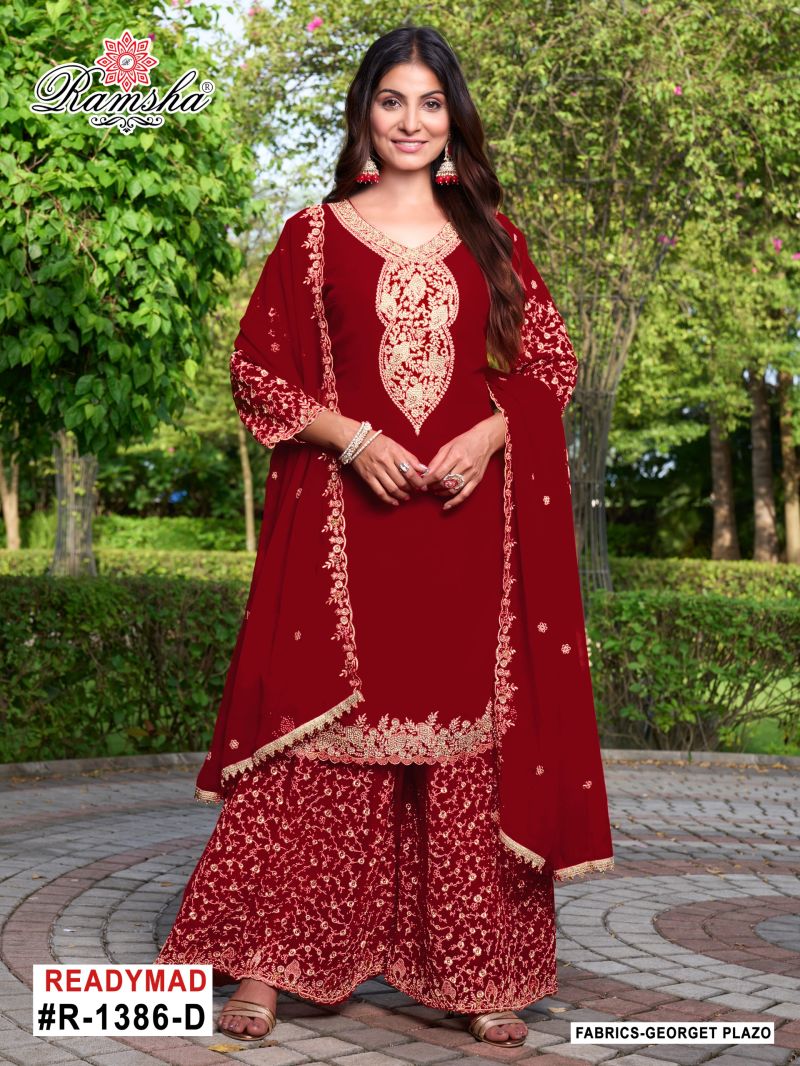 Ramsha R 1386 Nx Georgette Ready Made Salwar Suits