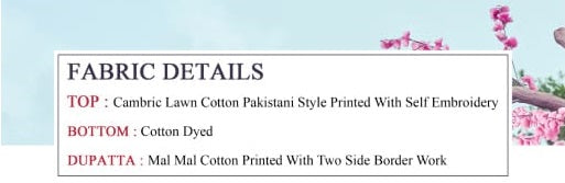 Levisha Mashakali Cambric Lawn Cotton Printed Dress Material