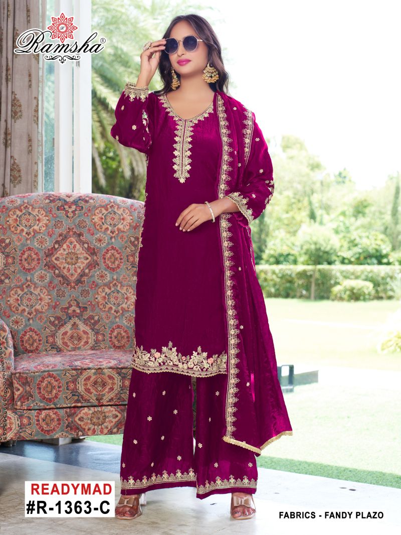 Ramsha R 1363 Nx Fandy Ready Made Salwar Suits