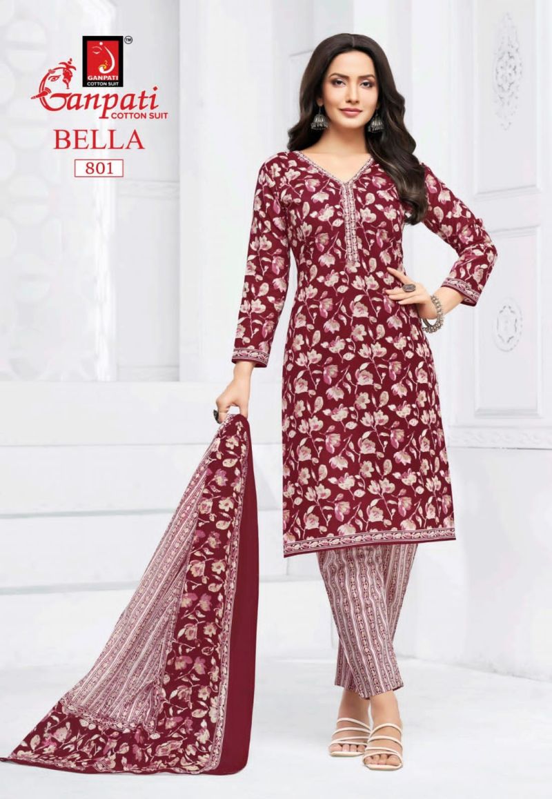 Ganpati Bella Vol 8 Readymade Cotton Printed Kurti Pant With Dupatta Collection