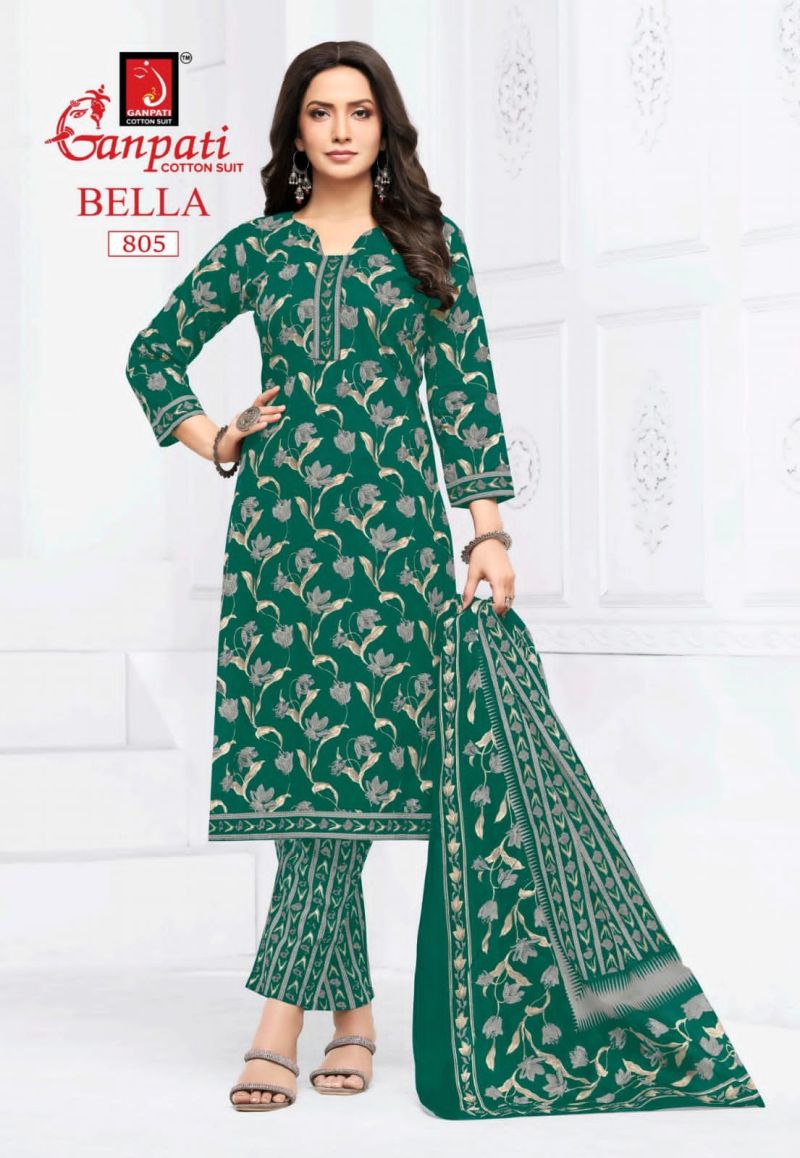 Ganpati Bella Vol 8 Readymade Cotton Printed Kurti Pant With Dupatta Collection