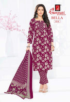 Ganpati Bella Vol 8 Readymade Cotton Printed Kurti Pant With Dupatta Collection