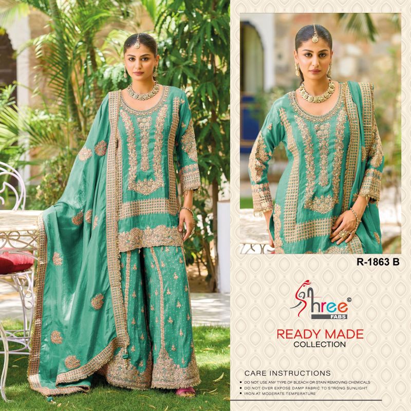 Shree R 1863 A To D Ready Made Pakistani Salwar Kameez
