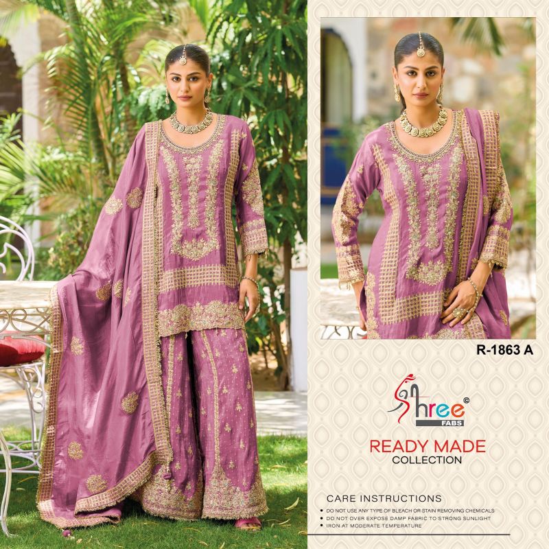 Shree R 1863 A To D Ready Made Pakistani Salwar Kameez
