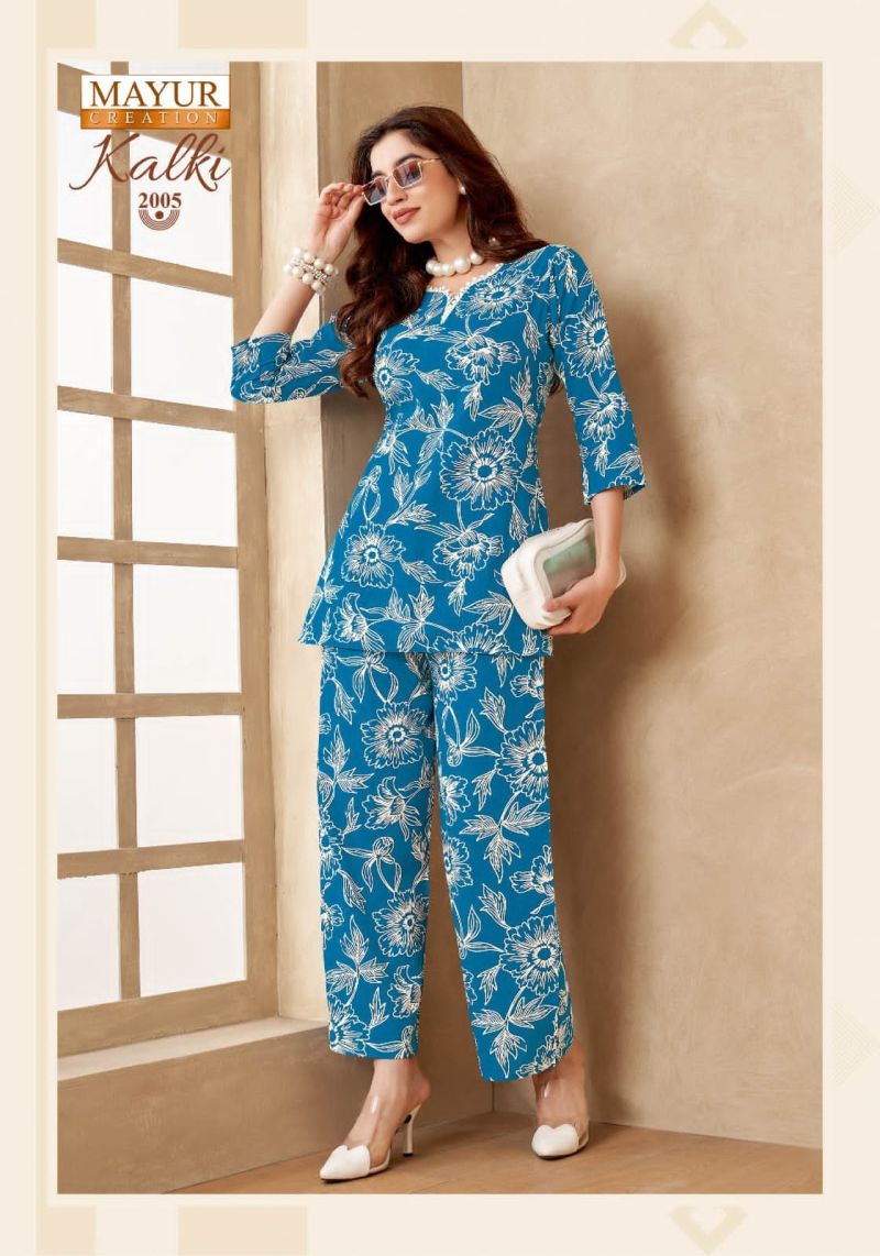 Mayur Kalki Vol 2 Rayon Printed Casual Wear Cord Set Collection