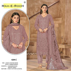 Mah E Rooh 4204 A To D Fancy Cotton With Embroidered Suits