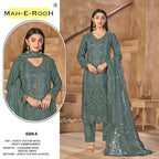 Mah E Rooh 4204 A To D Fancy Cotton With Embroidered Suits