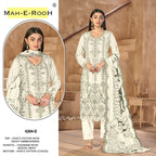 Mah E Rooh 4204 A To D Fancy Cotton With Embroidered Suits