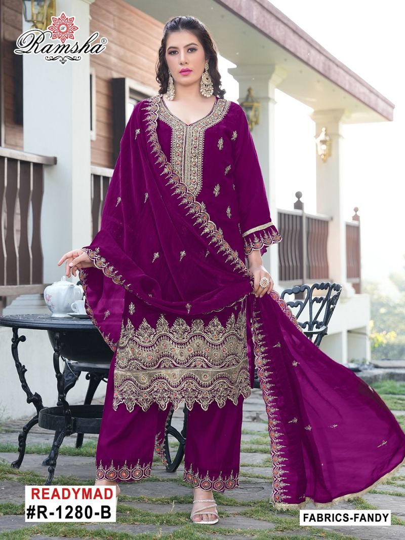 Ramsha R 1280 A To D Ready Made Salwar Suits Collection