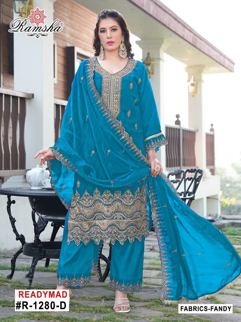 Ramsha R 1280 A To D Ready Made Salwar Suits Collection