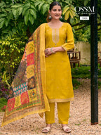 Ossm Pihu Roman Silk Kurti Bottom With Dupatta Collection