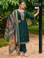 Ossm Pihu Roman Silk Kurti Bottom With Dupatta Collection