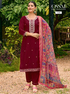 Ossm Pihu Roman Silk Kurti Bottom With Dupatta Collection