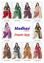 Madhav Punjabi Kudi Vol 19 Cotton Ptinted Ready Made Patiyala Dress