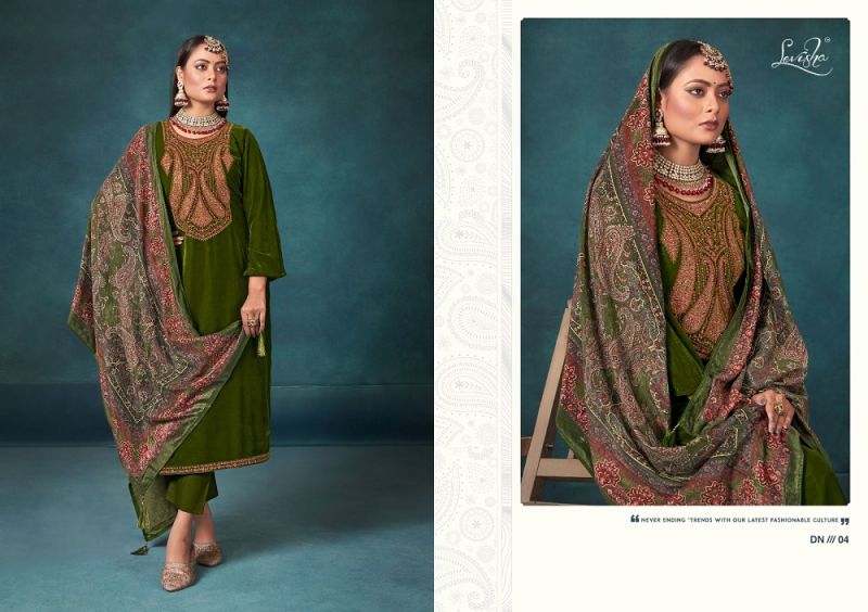 Levisha Noor E Bahar Velvet Embroidered Dress Material Collection