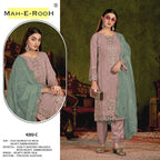 Mah E Rooh 4202 A To D Georgette Embriodered Suits Collection
