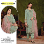 Mah E Rooh 4202 A To D Georgette Embriodered Suits Collection