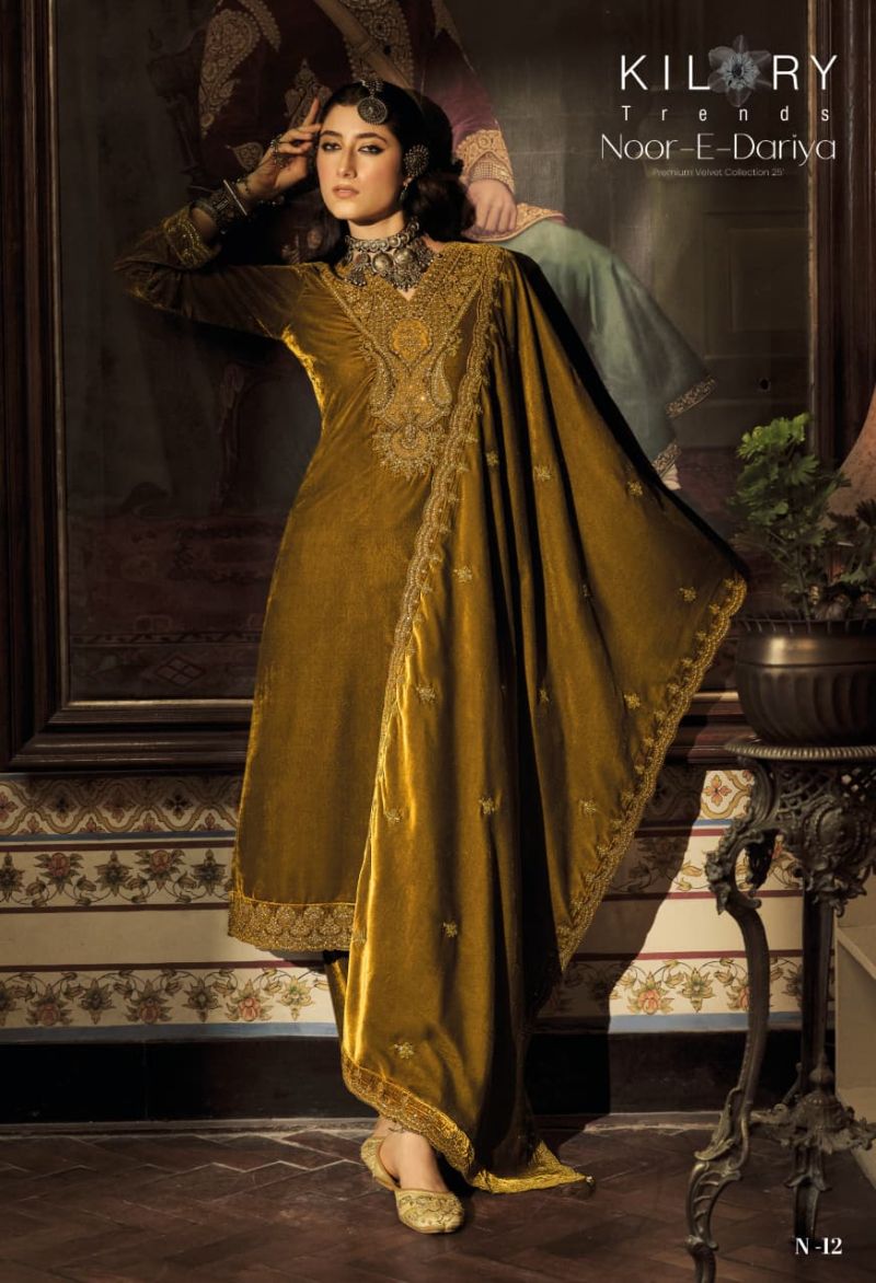 Kilory Noor E Dariya Velvet Embroidered Salwar Suit Collection