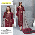 Mah E Rooh 5201 A To D Vetican Silk With Embrioderd Suits