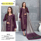 Mah E Rooh 5201 A To D Vetican Silk With Embrioderd Suits