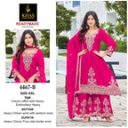 Khas 4467 Chinon Silk Beautiful Ready Made Suit Collection