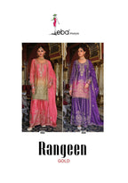 Eba Rangeen Gold Chinon Digital Printed Ready Made Collection