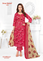 Shree Ganesh Zeenat Vol 3 Readymade Cotton Anarkali Style Kurti Set