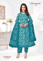 Shree Ganesh Zeenat Vol 3 Readymade Cotton Anarkali Style Kurti Set
