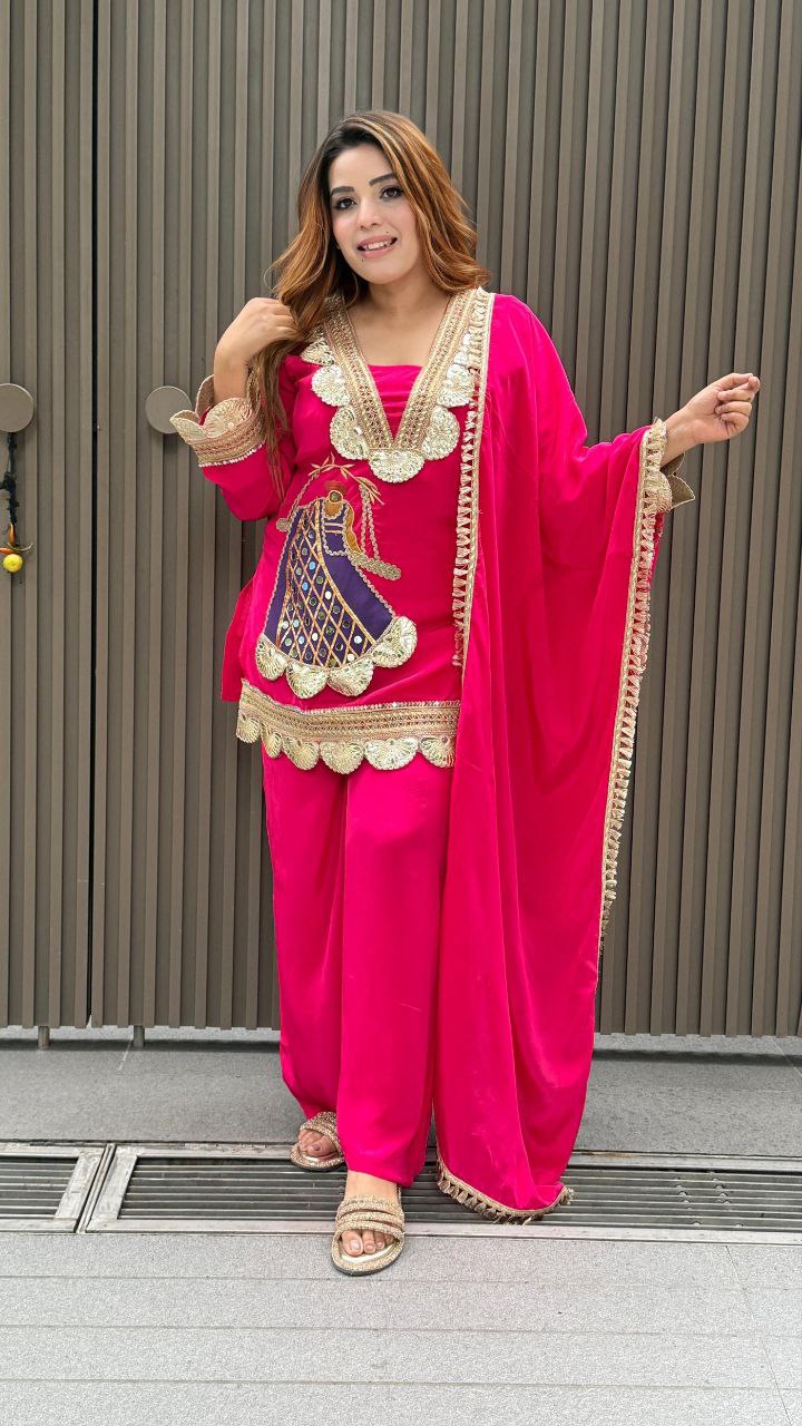 Bt 7118 Beautiful Readymade Party Wear Top And Sharara Collection