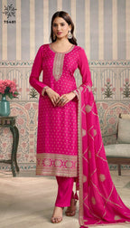 Vinay Kuleesh Jasleen Chinon Embroidered Designer Salwar Suits