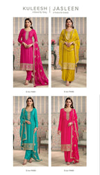 Vinay Kuleesh Jasleen Chinon Embroidered Designer Salwar Suits