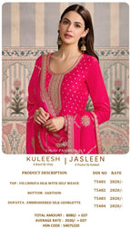Vinay Kuleesh Jasleen Chinon Embroidered Designer Salwar Suits
