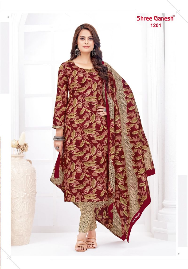 Shree Ganesh Parampara Vol 2 Pure Lawn Cotton Dress Material