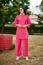 Ossm Glamour Vol 2 Berlin Silk Embroidery Co Ord Set Collection