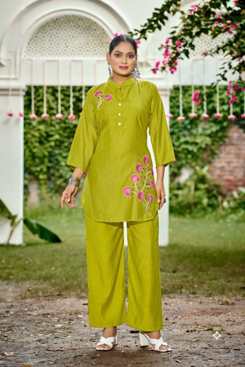 Ossm Glamour Vol 2 Berlin Silk Embroidery Co Ord Set Collection