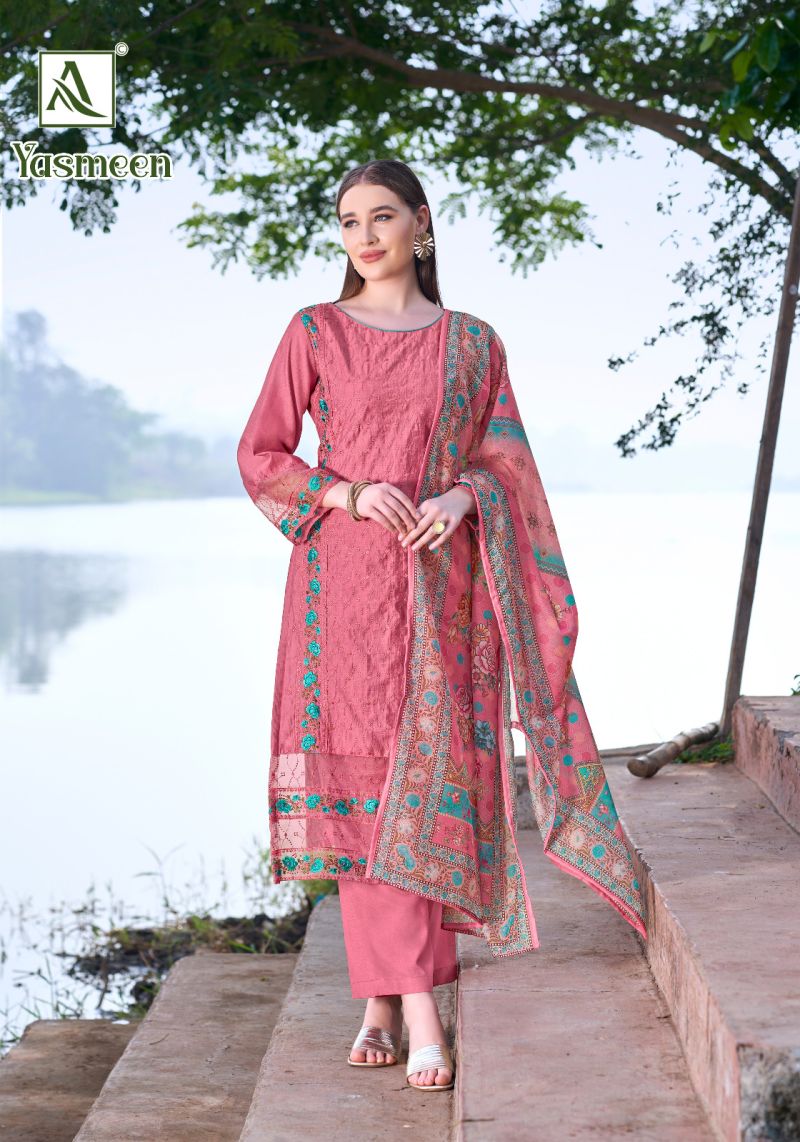 Alok Yasmeen Viscose Silk Pakistani Dress Material Collection
