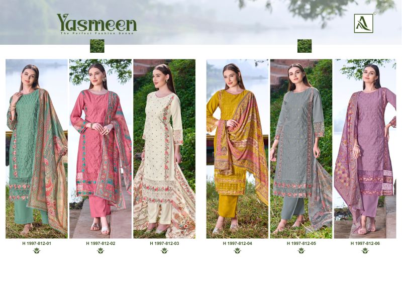 Alok Yasmeen Viscose Silk Pakistani Dress Material Collection