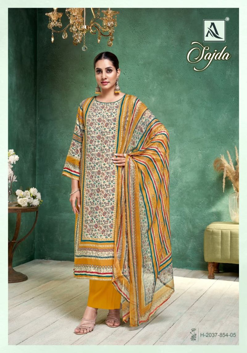 Alok Sajda Viscose Muslin Designer Printed Dress Material Collection