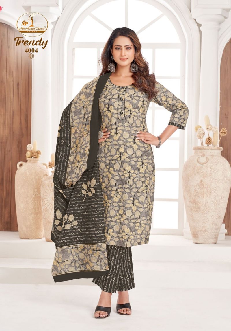 Miss World Trendy Vol 4 Readymade Cotton Printed Kurti Set Collection