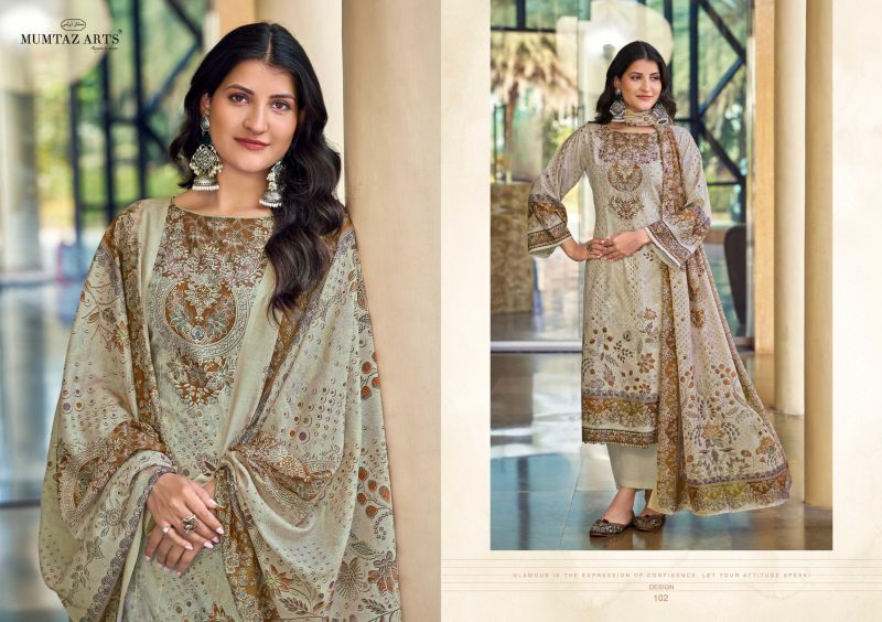 Mumtaz Veda Jam Satin Digital Prints Dress Material Collection