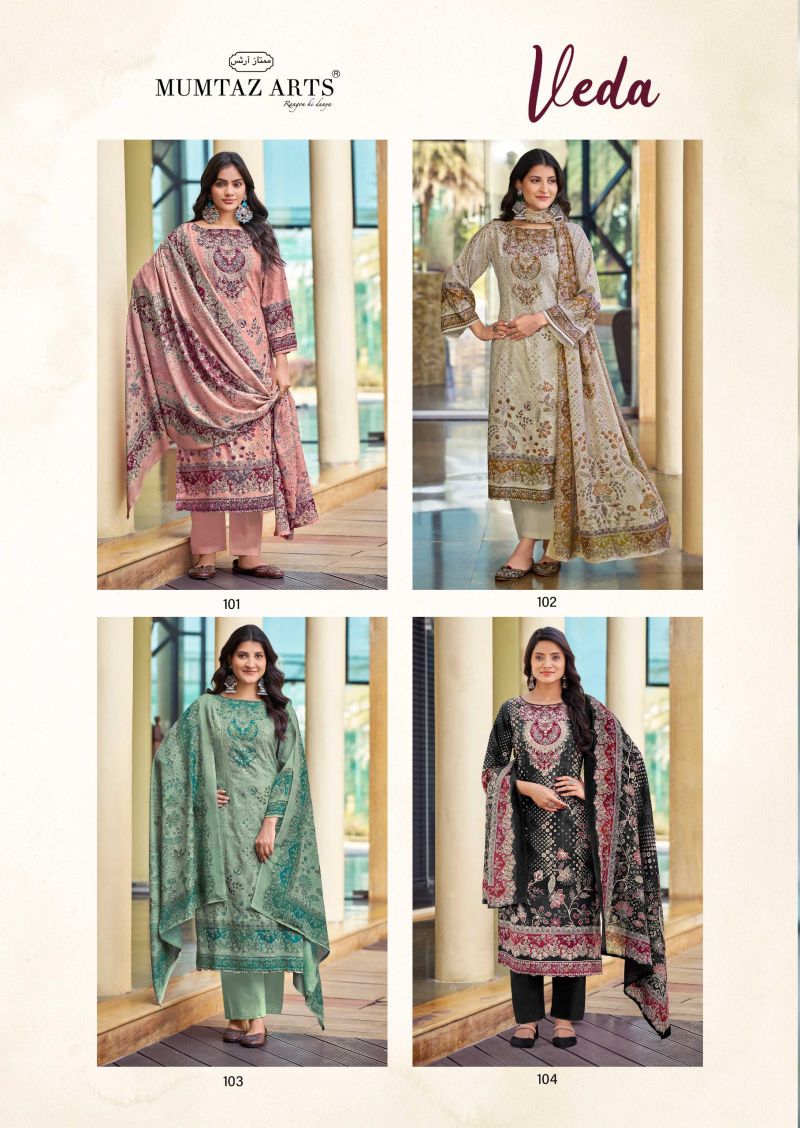 Mumtaz Veda Jam Satin Digital Prints Dress Material Collection