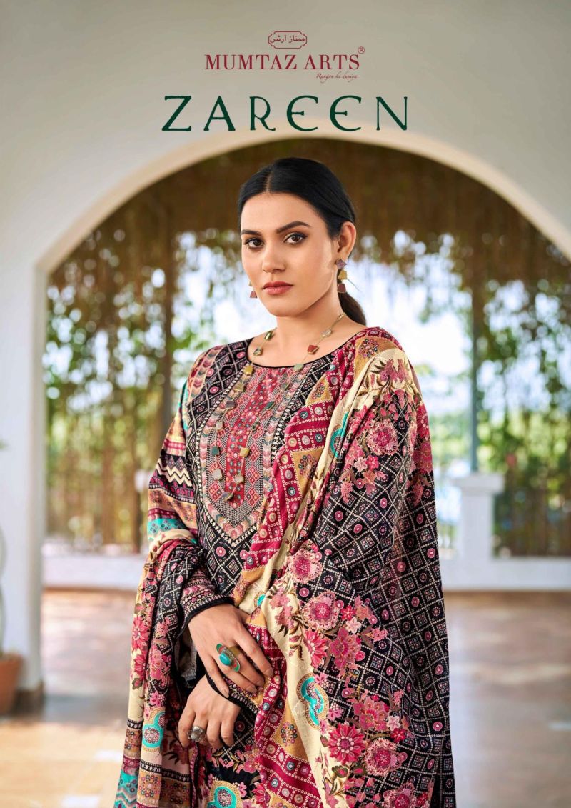 Mumtaz Zareen Jam Satin Digital Print Designer Dress Material