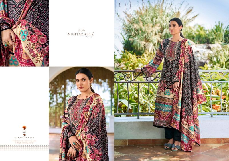 Mumtaz Zareen Jam Satin Digital Print Designer Dress Material
