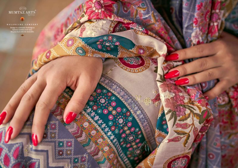 Mumtaz Zareen Jam Satin Digital Print Designer Dress Material