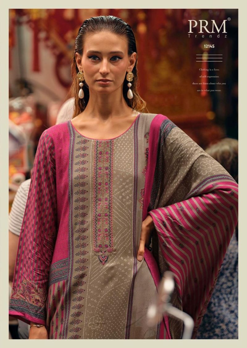 Prm Reverie Viscose Pashmina Digital Prints Salwar Suits Collection