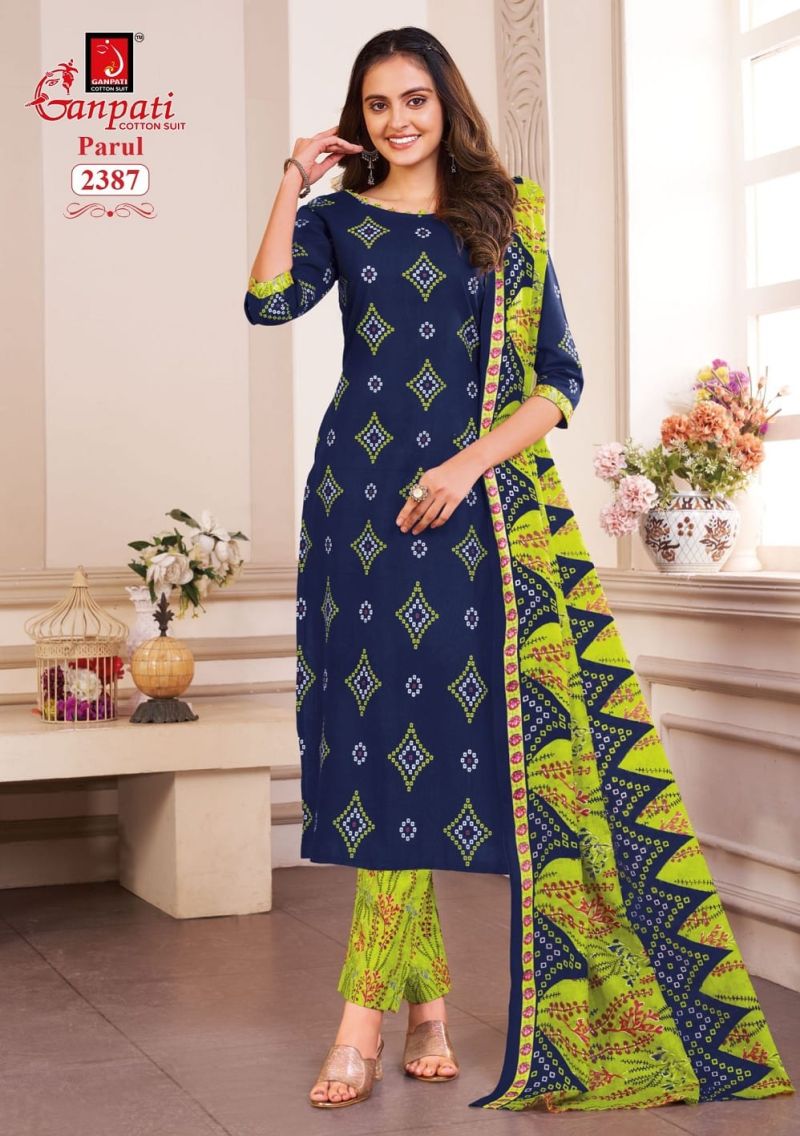 Ganpati Parul Vol 12 Readymade Pure Cotton Printed Kurti Set