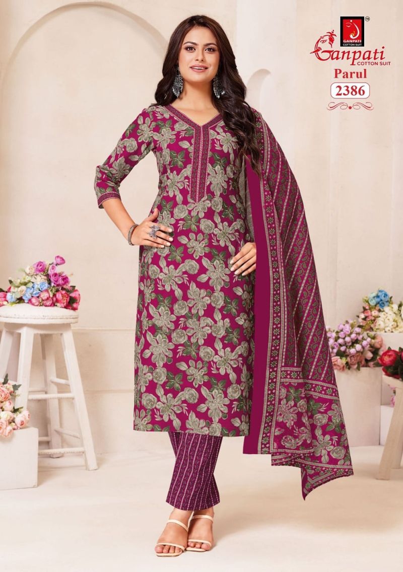 Ganpati Parul Vol 12 Readymade Pure Cotton Printed Kurti Set